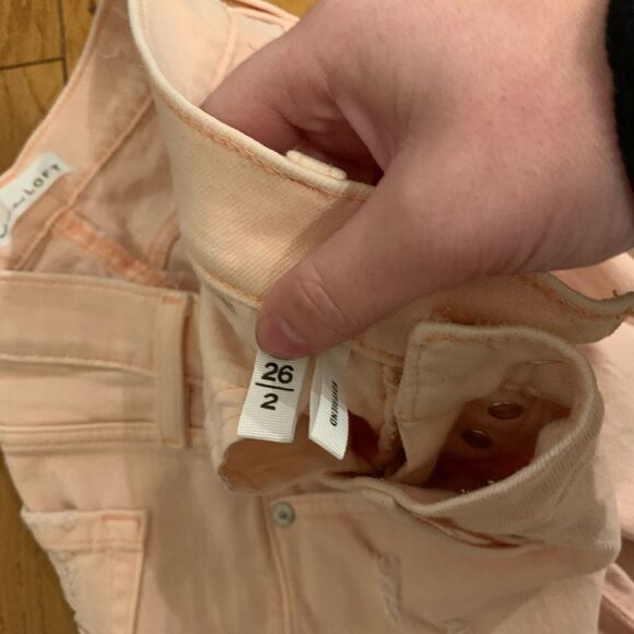 Loft Boyfriend Jeans in Icy Peach - Picture 8 of 11